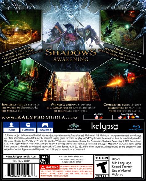 Shadows: Awakening Cheats for Playstation 4 .